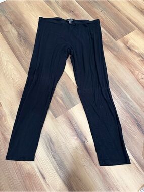 Midnight by Carole Hochman Black Stretch Leggings Size Large